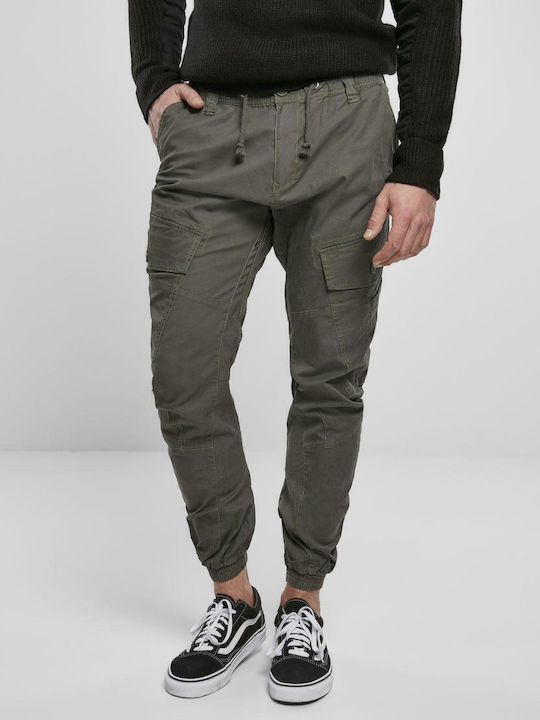Trousers Cargo Elastic in Slim Fit Khaki