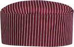 Egochef Chef Burgundy Striped Hat