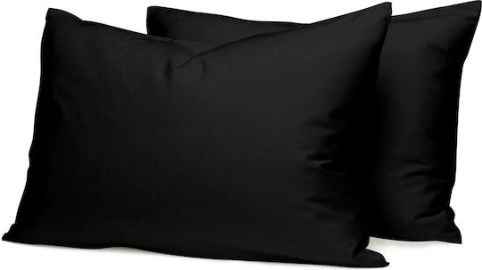 Palatex Bettwäsche-Set Einzel 160x260cm. Solid Black 3Stück