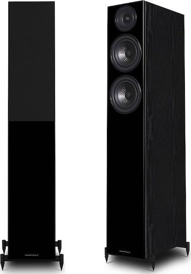 Wharfedale Diamond 12.4 Ζεύγος Ηχείων Hi-Fi Δαπέδου 200W 2.5 Δρόμων Π20xΒ35xΥ110εκ. Μαύρο