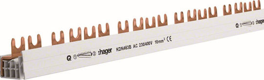 Hager Sammelschiene elektrische Schalttafel 4P 63A 57 Elemente Splitter KDN463B
