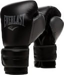 Everlast Powerlock 2 Mănuși de box din piele sintetică pentru competiție negre
