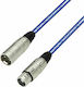 Prostage XLR male to XLR female 10m Cable Blue (BMB-10 BLU)