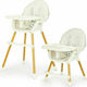 Ecotoys Hochstuhl 2 in 1 Hochstuhl 2 in 1 & Stoffsitz Beige