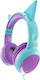 Gorsun GS-E61V Wired On Ear Kids' Headphones Purple / Turquoise