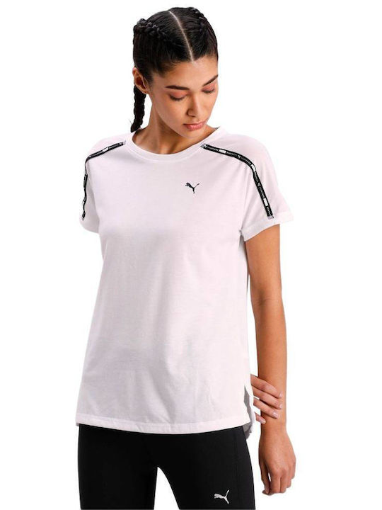 Puma Γυναικείο Αθλητικό T-shirt Fast Drying Λευκό
