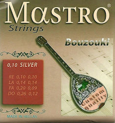 Mastro Silver Custom Σετ Χορδών Silver Plated 10 - 26" 8χορδου Μπουζουκιού Mastro Silver Custom Σετ Χορδών Silver Plated 10 - 26" 8χορδου Μπουζουκιού