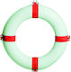 Eval Life Jacket Circular Adults Πολυστερίνης Ιταλικού Τύπου 40x65εκ Λευκό -Κόκκινο