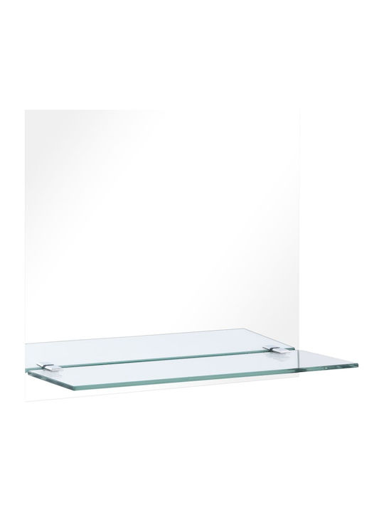 vidaXL Square Bathroom Mirror with Shelf 40x40cm