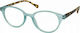 Eyelead E161 Women's Reading Glasses +3.50 in Turquoise color E 161