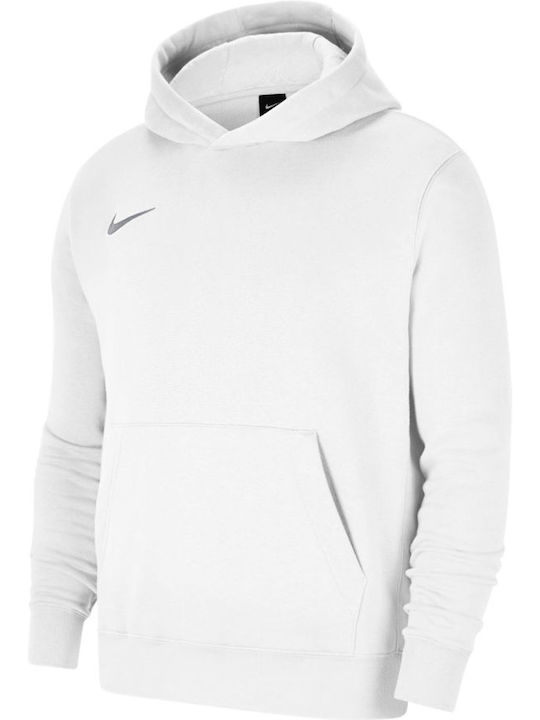 Nike Fleece Παιδικό Φούτερ με Κουκούλα και Τσέπες Λευκό Park 20