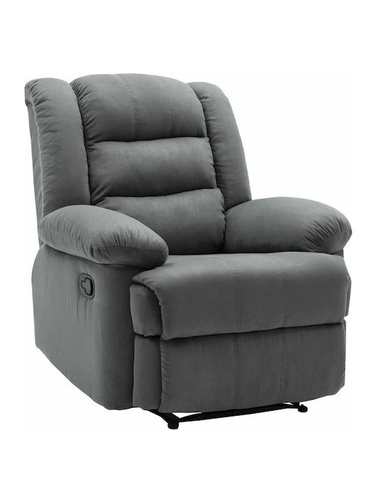 Julia Relax Armchair with Footstool Γκρι 93x90x100cm