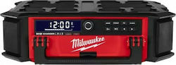 Milwaukee M18 PRCDAB + Packout Φορητό Ραδιόφωνο Επαναφορτιζόμενο DAB+ με Bluetooth Κόκκινο