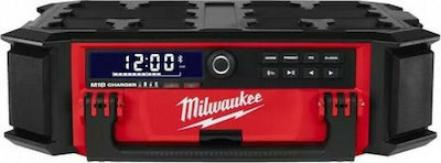 Milwaukee M18 PRCDAB + Packout Radio portabil Reîncărcabil DAB+ cu Bluetooth Roșu