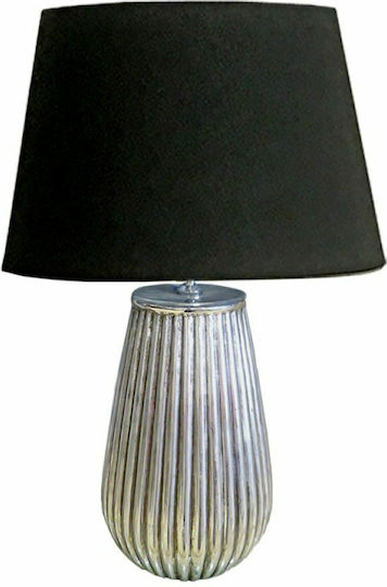 Art et Lumiere Keramik Tischlampe mit Schwarz Schirm und Gray Basis