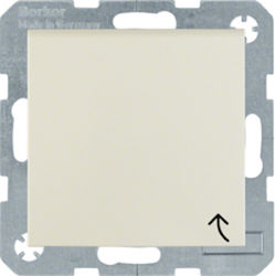 Hager Single Walled Power Socket with Beige Lid