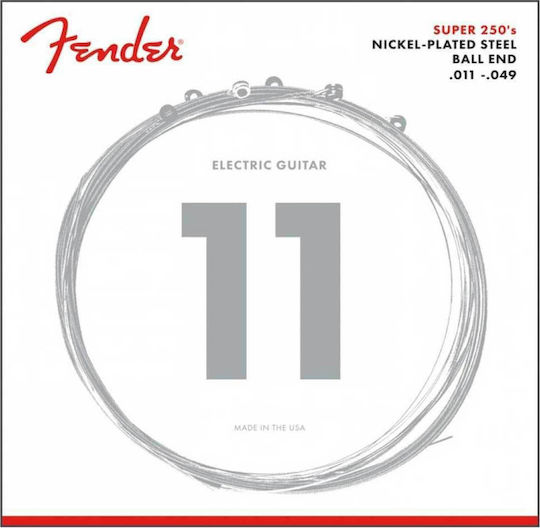 Fender Super 250's Ball End Σετ Χορδών Nickel Plated Steel Ηλεκτρικής Κιθάρας 11 - 49" 250M