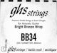 GHS Strings Bright Corzi Pentru Chitară Acustică Bronze 34"
