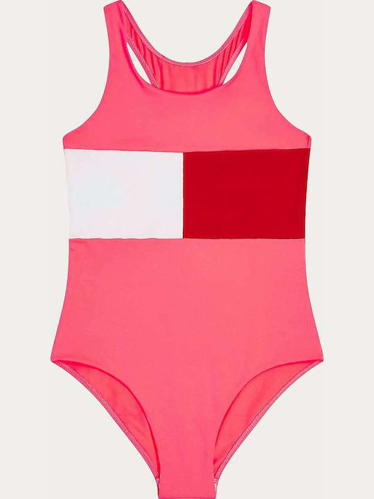 Tommy Hilfiger Παιδικό Μαγιό Ολόσωμο Ροζ