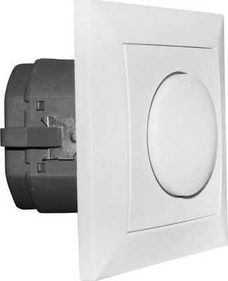 Adeleq Recessed LED Complete Dimmer Switch Rotary 300W White