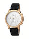 Esprit Men's Watch 42mm Chronograph Battery with Black Leather Strap