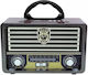 Meier MD113BT Retro Φορητό Ραδιόφωνο Επαναφορτιζόμενο με Bluetooth και USB Μαύρο