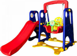 Fun Baby Playground Set Τσουλήθρα Μαζί με Κούνια & Μπασκέτα 0303B with Basketball Hoop