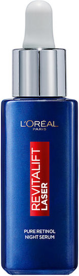 L'Oreal Paris Revitalift Laser Night Feuchtigkeitsspendend & Anti-Aging Serum Gesicht mit Retinol für Straffung 30ml