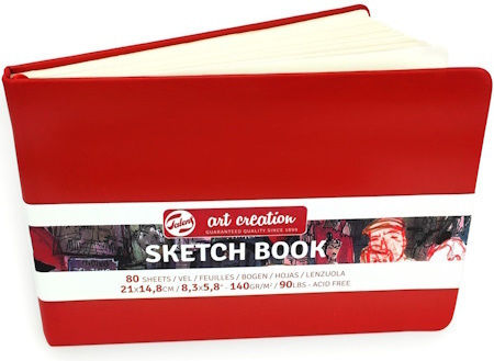 Royal Talens Sketch Pad Sketchbook Art Creation Sketch Book Red A5 21x15cm 140gsm 80 Sheets