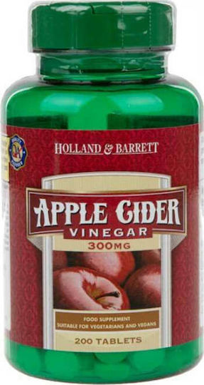 Holland & Barrett Oțet de Cidru de Mere 300 mg 200 Comprimate