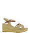 U.S. Polo Assn. AGATA179 Women's Ankle Strap Platforms Beige