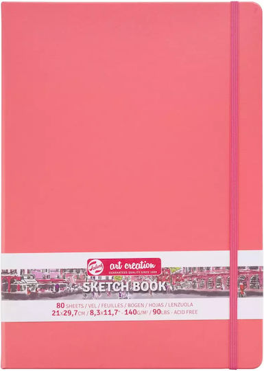 Royal Talens Μπλοκ Σχεδίου Sketchbook Art Creation Sketch Book Κοραλί 21x30εκ. 140 γρ. 80 Φύλλα A4 21x29.7cm