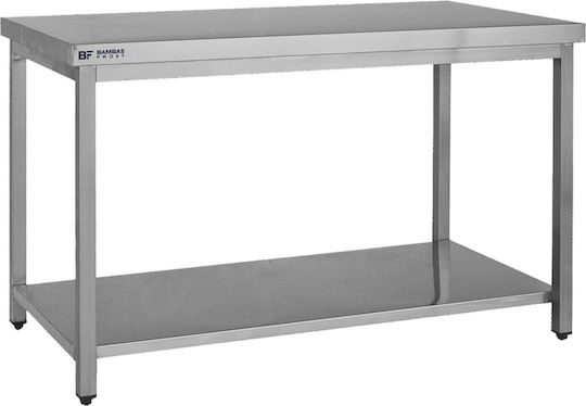 Bambas Frost Masă din oțel inoxidabil T 160 L160xl70xH85cm