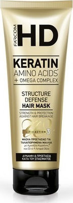 Farcom HD Keratin Structure Defense Μάσκα Μαλλιών για Επανόρθωση με Κερατίνη 250ml