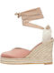 Sante Day2Day Women's Leather Platform Espadrilles Pink