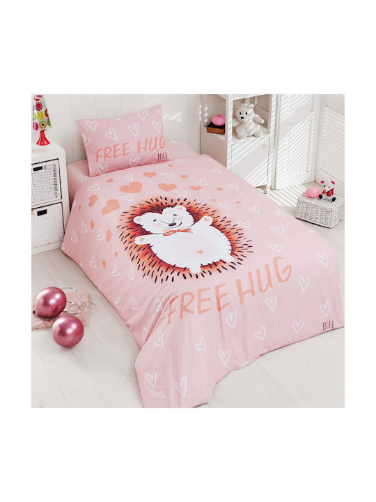 Beauty Home Kids Duvet Set Single with Pillowcase Pink 160x240cm