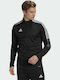 Adidas Tiro 21 Men's Sweatshirt Jacket with Pockets Black