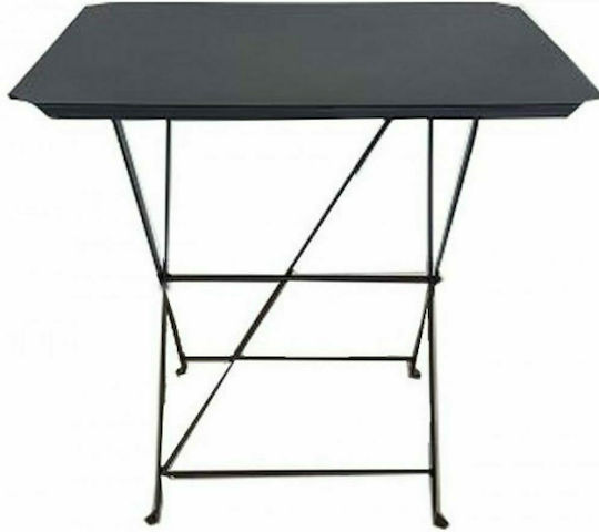 Table Cafe Foldable 70x50x73cm Black