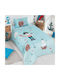 Beauty Home Sheet Set Single Cotton Pirate 6168 Light Blue 160x240cm 3pcs