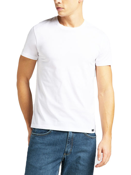 Lee Men's Short Sleeve Undershirts White 2Pack