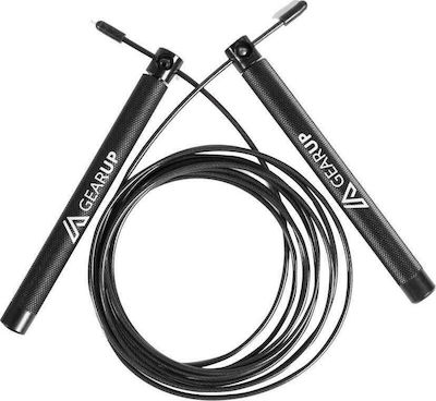 Gearup Wire / PVC Adjustable Jump Rope with Ball Bearings Black Speed Jump Rope A 3m