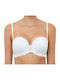 Extra Pizzo Balconette Λευκό Σουτιέν Push Up με Μπανέλες