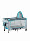 Ecotoys Playpen with Changing Table & Mattress Light Blue 140x66cm