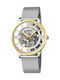 Festina Ανδρικό Ρολόι 41.5mm Αυτόματο με Ασημί Ατσάλινο Μπρασελέ