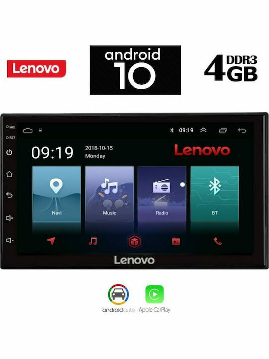 Lenovo Car-Audiosystem 2DIN (Bluetooth/USB/AUX/GPS) mit Touchscreen 7"