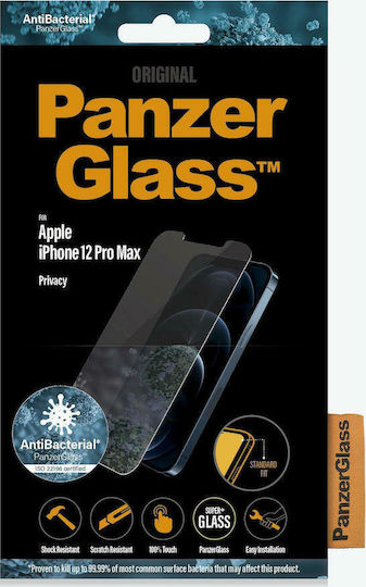PanzerGlass Standard Fit Anti Bacterial Privacy Tempered Glass (iPhone 12 Pro Max)