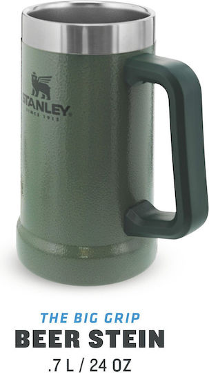 Stanley The Big Grip Ποτήρι Θερμός Ανοξείδωτο BPA Free 700ml Πράσινο με Λαβή