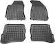 Rezaw Plast Set of Front and Rear Mats 4pcs Tray Type for Volkswagen Passat B5 1997-2004 Black