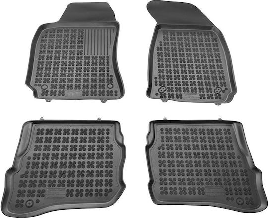 Rezaw Plast Set of Front and Rear Mats 4pcs Tray Type for Volkswagen Passat B5 1997-2004 Black