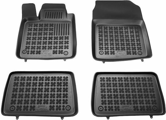 Rezaw Plast Set of Front and Rear Mats 4pcs Tray Type for Renault Twingo 2007-2014 Black